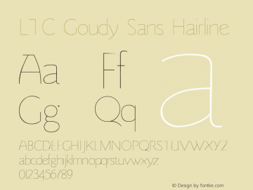 LTC Goudy Sans Hairline Version 3.000 2013 Font Sample