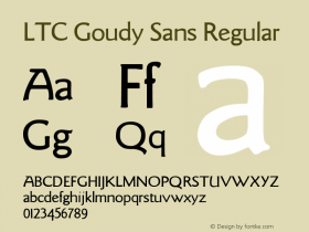LTC Goudy Sans Regular Version 3.000 2013 Font Sample