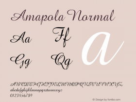 Amapola  Normal Macromedia Fontographer 4.1.5 2/11/99图片样张