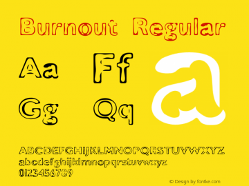 Burnout Regular 001.000 Font Sample