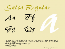 Salsa Font Version 2.6; Converter Version 1.10图片样张