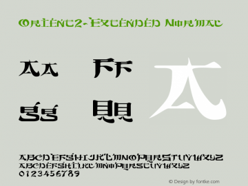 Orient2-Extended  Normal Macromedia Fontographer 4.1 9/20/96图片样张