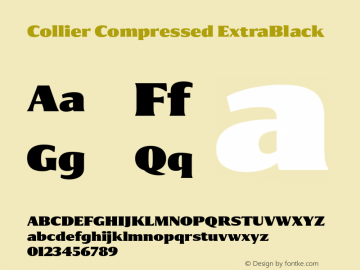Collier-CompressedExtraBlack Version 1.000 Font Sample