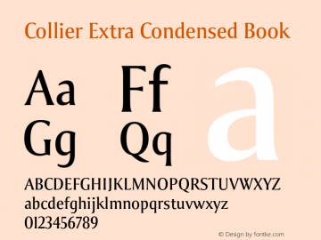 Collier-ExtraCondensedBook Version 1.000图片样张