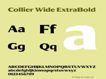 Collier-WideExtraBold Version 1.000 Font Sample