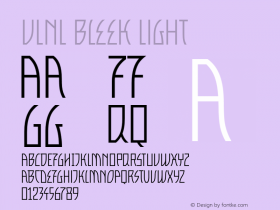 VLNLBleek-Light Version 1.10 Font Sample
