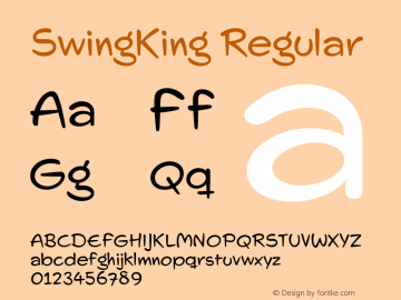 SwingKing-Regular Version 1.001 | w-rip DC20170325 Font Sample