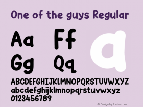 Oneoftheguys-Regular Version 1.000 | wf-rip DC20190425 Font Sample