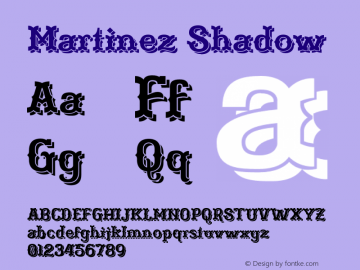 Martinez-Shadow Version 1.000 Font Sample