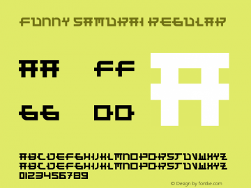 Funny Samurai Version 1.003;Fontself Maker 3.1.2 Font Sample