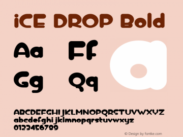 iCE DROP Bold  Font Sample