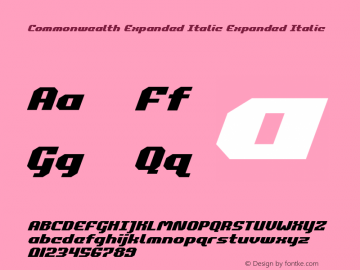 Commonwealth Expanded Italic Version 3.0; 2018图片样张