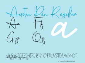 AustinPen Version 1.000 Font Sample