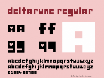 Deltarune Regular Version 1.0 Font Sample