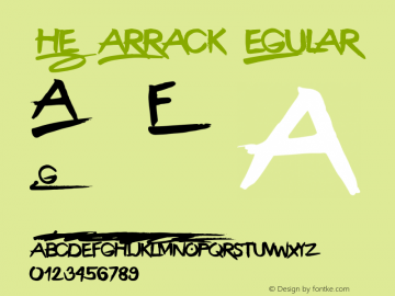TheBarrack Version 1.000 Font Sample