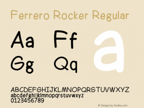 Ferrero Rocker Version 1.00;February 22, 2019;FontCreator 11.5.0.2430 64-bit图片样张