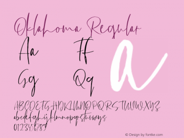 Oklahoma Version 1.002;Fontself Maker 3.1.1 Font Sample