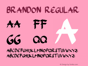 Brandon Version 1.00;February 27, 2019;FontCreator 11.5.0.2427 64-bit Font Sample