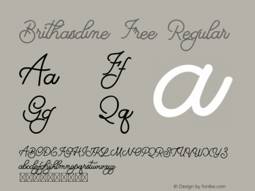 Brithasdine Free Version 1.002;Fontself Maker 3.1.1 Font Sample