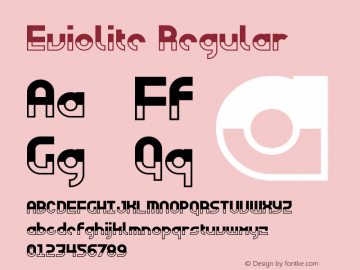 Eviolite Regular Version 1.0 Font Sample