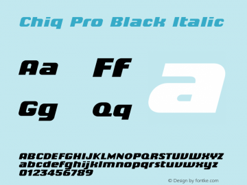 ChiqPro-BlackItalic Version 1.011图片样张