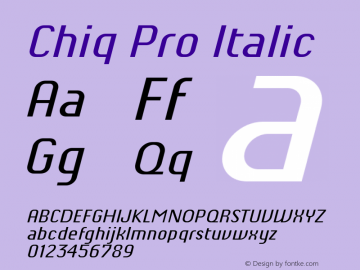 ChiqPro-Italic Version 1.017图片样张