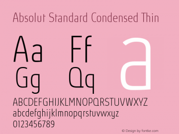 Absolut Standard Condensed Thin Version 3.009图片样张