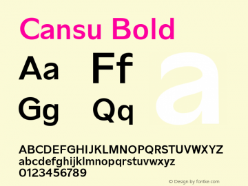 Cansu-Bold 0.1.0图片样张