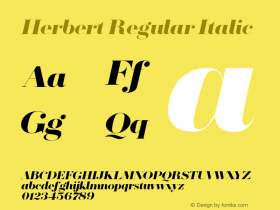 Herbert Italic 001.000 | wf-rip DC20190430 Font Sample