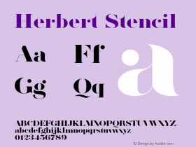 Herbert Stencil 001.000 | wf-rip DC20190430 Font Sample