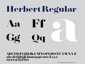 Herbert Regular 001.000 | wf-rip DC20190430 Font Sample