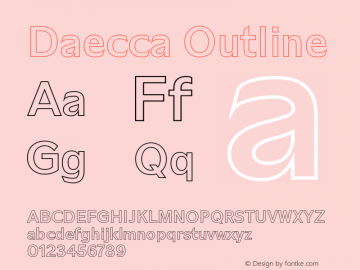 Daecca-Outline 0.1.0 Font Sample