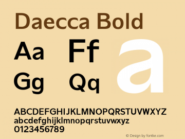 Daecca Bold 0.1.0图片样张