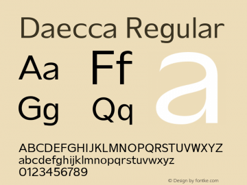 Daecca regular 0.1.0图片样张