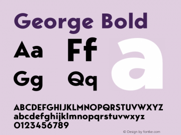 George-Bold Version 1.003 Font Sample