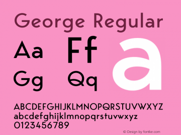 George-Regular Version 1.003 Font Sample