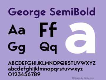 George-SemiBold Version 1.003 Font Sample