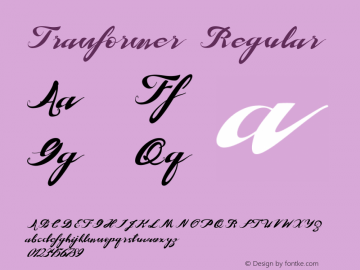 Tranformer Version 1.000 Font Sample