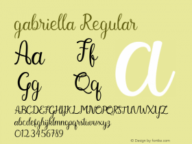 gabriella Version 1.000 Font Sample