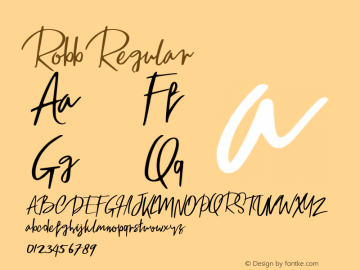 Robb Regular Version 1.000 Font Sample