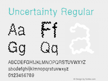 Uncertainty Version 1.00;April 2, 2019;FontCreator 11.5.0.2430 64-bit图片样张