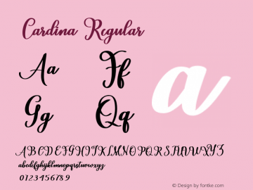 Cardina Version 1.000 Font Sample