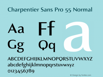 CharpentierSansPro-Normal Version 2.011 Font Sample