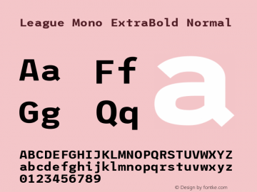 League Mono ExtraBold Normal Version 2.000图片样张