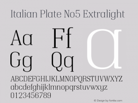 Italian Plate No5 Extralight Version 1.1图片样张