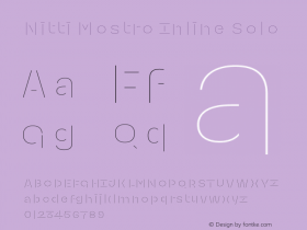 NittiMostroInlineSolo Version 1.000 Font Sample