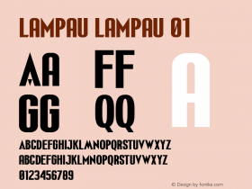 Lampau 01 Version 1.002 Font Sample