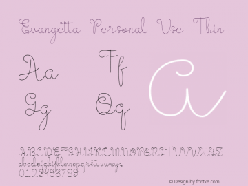 Evangetta Personal Use Thin Version 2.000图片样张