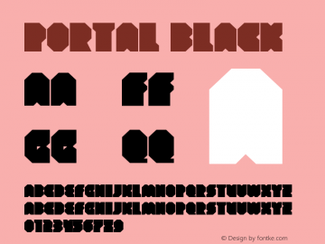 Portal Black Version 1.000;PS 001.000;hotconv 1.0.88;makeotf.lib2.5.64775图片样张