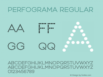 Perfograma Regular Version 1.000 Font Sample